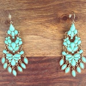 Chandelier turquoise earrings👑